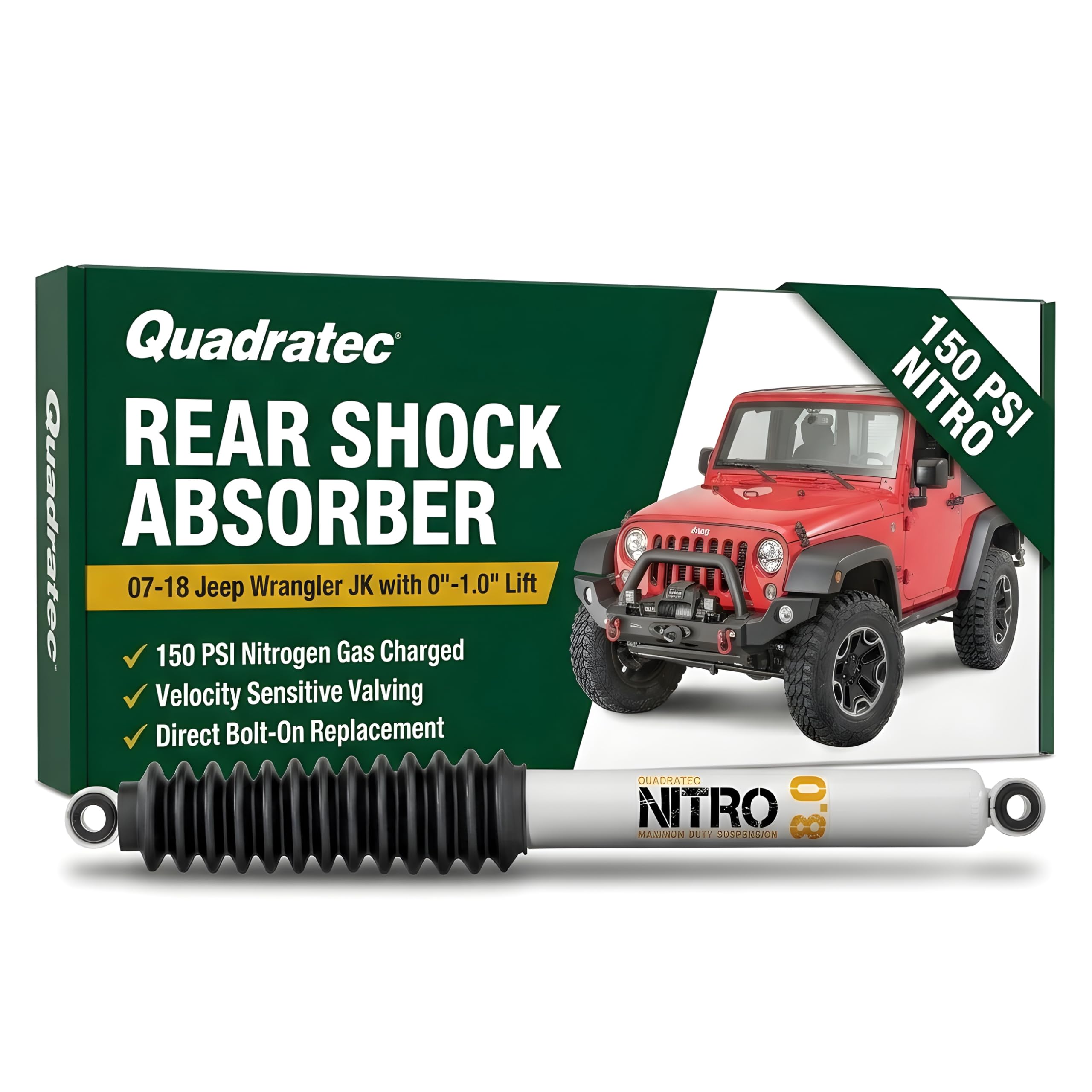 Amazon.com: Quadratec Maximum Duty Nitro 8.0 Rear Shock Absorber