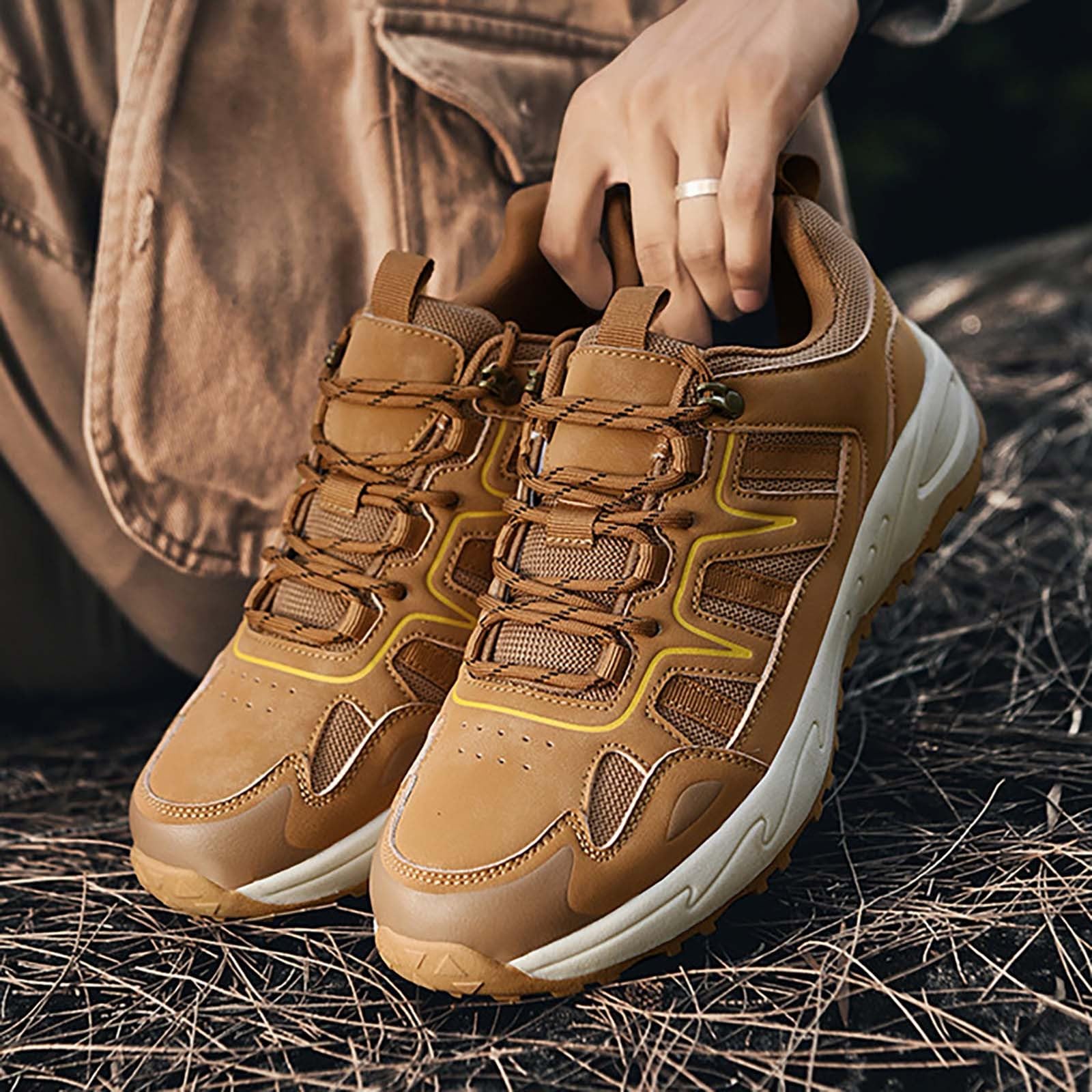 Wanderschuhe Herren Wasserdicht Atmungsaktiv Outdoorschuhe Rutschfest