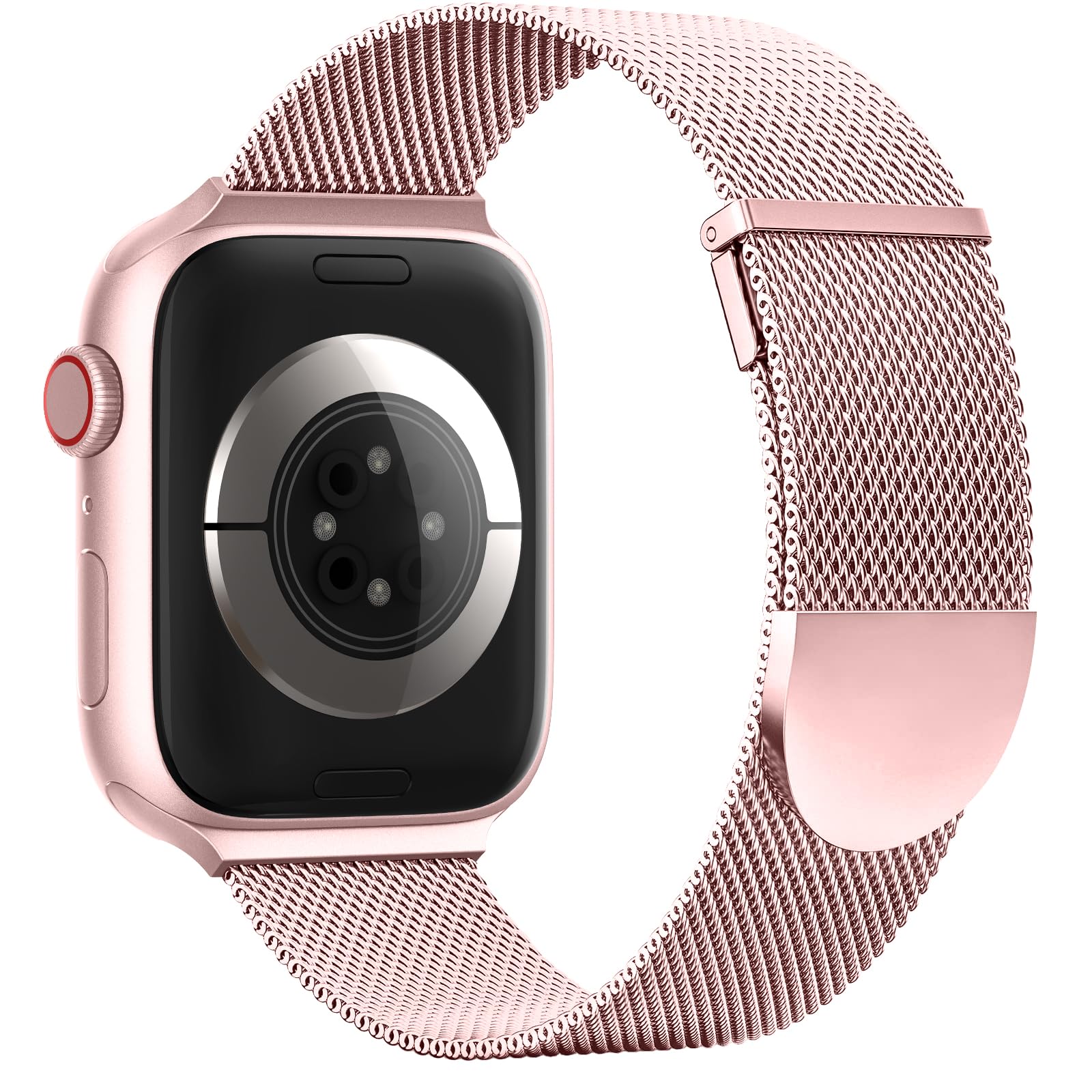 Higgs Ersatzarmband Kompatibel mit Apple Watch Armband 46mm 45mm 44mm 42mm 41 mm 40mm 38mm 49mm, Magnetisch Einstellbar Edelstahl Metall Armbänder für iWatch SE3 2 Series 11 10 9 8 7 6 5 4 Ultra3 2 1