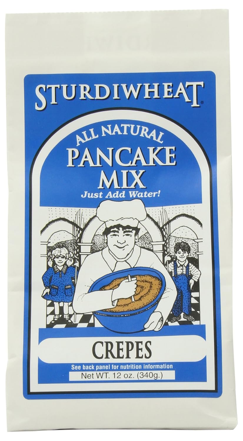 Sturdiwheat All Natural Pancake Mix, Crepes, 12Ounce Package (Pack of 4) Pancake