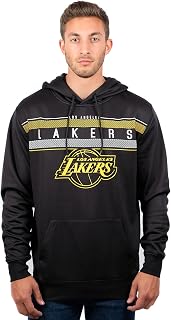 Ultra Game NBA Los Angeles Lakers Mens Fleece Midtown Pullover Sweatshirt, Black, Large