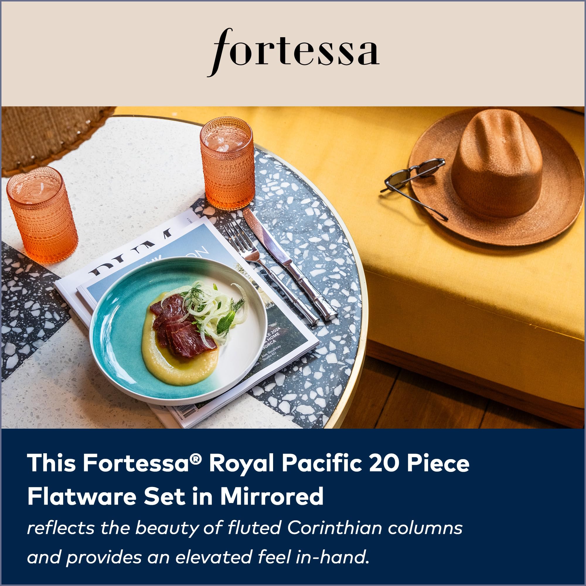 Fortessa Royal Pacific 5PPS-127-20PC Posate in acciaio inox 18/10, 20 pezzi, 20 pezzi, acciaio 18-10, acciaio lucido
