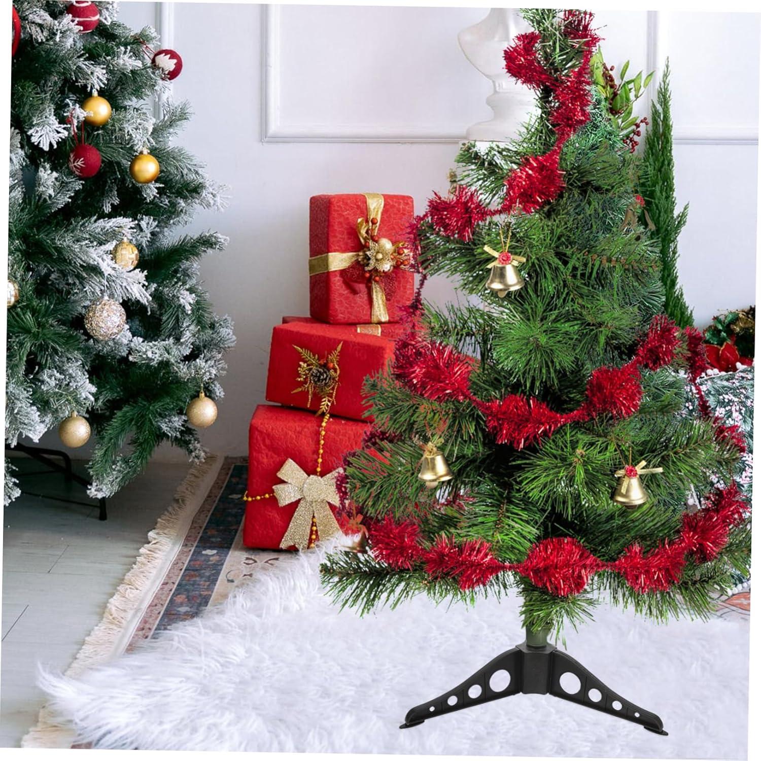 4pcs Christmas Tree Stand Base Support for Artificial Trees Compact Design for Holiday Decor Fits Stable Xmas Bracket for Secure Support