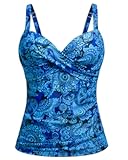 Women&apos;s Underwire Tankini Top Only - Push Up Swimsuit Top with Bra Support Tummy Control Bathing Suit Top No Bottom 2025
