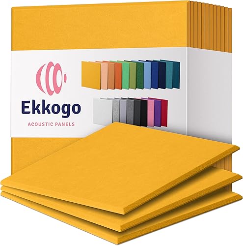 Miniatura 21 de Paneles insonorizantes de alta densidad para pared, forma cuadrada, paquete de 12 unidades de 12" x 12" x 0.4", color gris guijarro Gris (Pebble