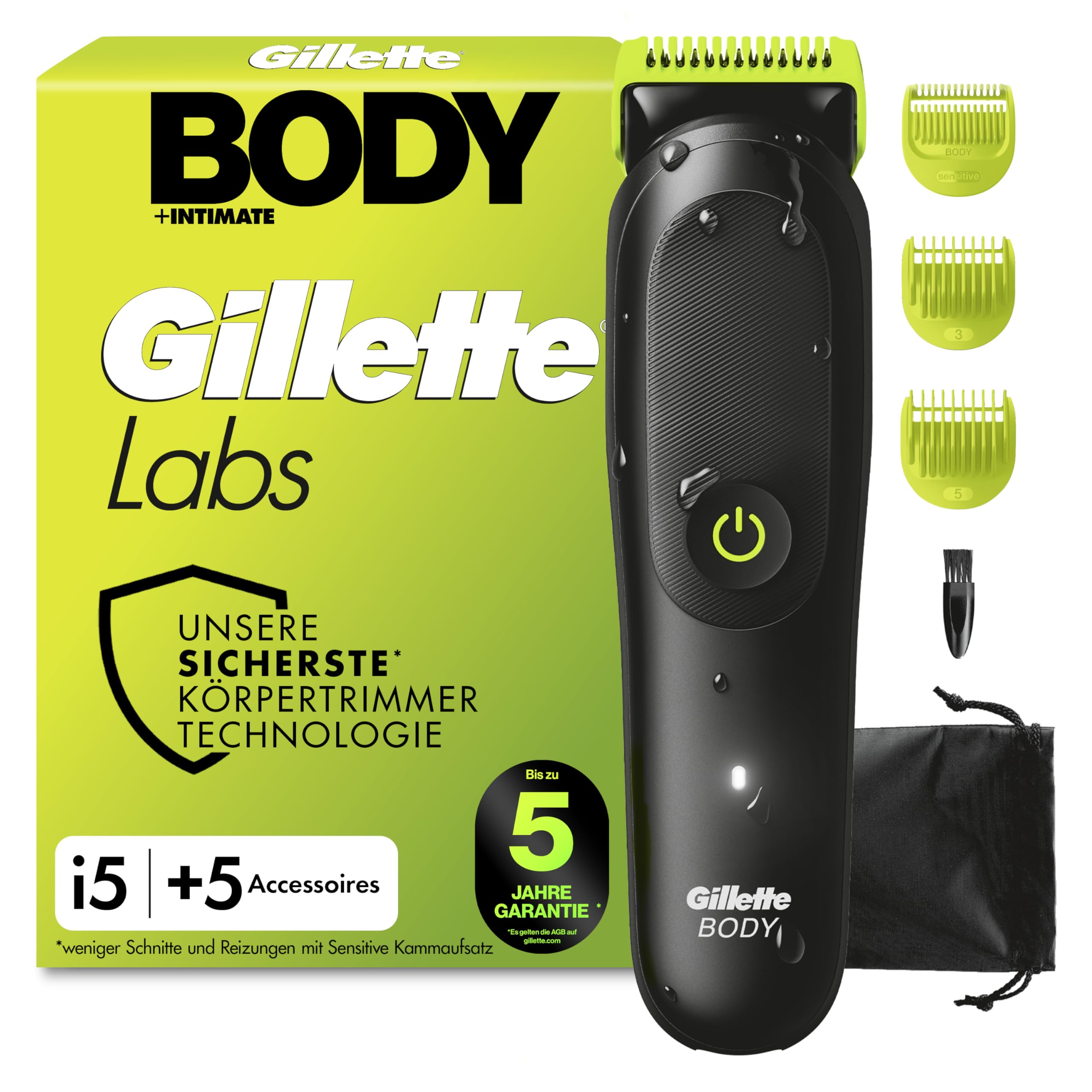 Gillette Labs i5 Body + Intimate Trimmer Produktbeschreibung