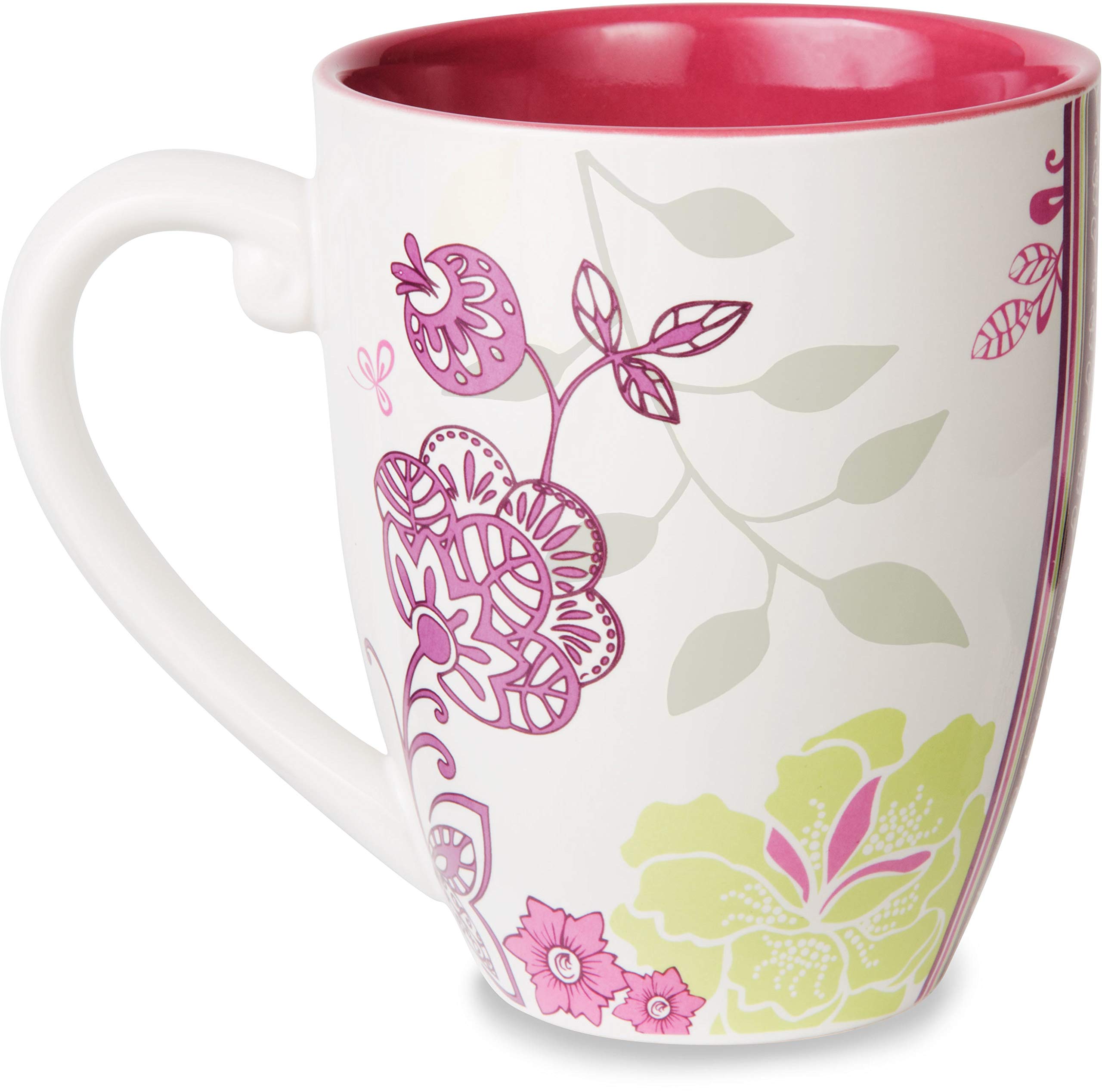 Pavilion Gift company Mark My Words Mimi Floral Butterfly Grandma Coffee Tea Mug, Large, Pink