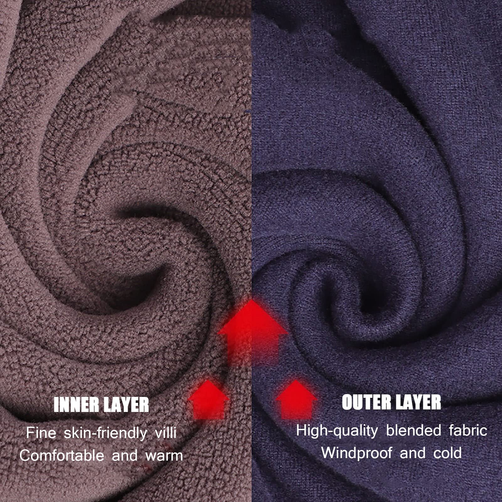 G&F Hombres Pantalones Térmicos Calzoncillos Largos Invierno Cálido Pantalones Parte Inferior Capa Base Ropa Interior