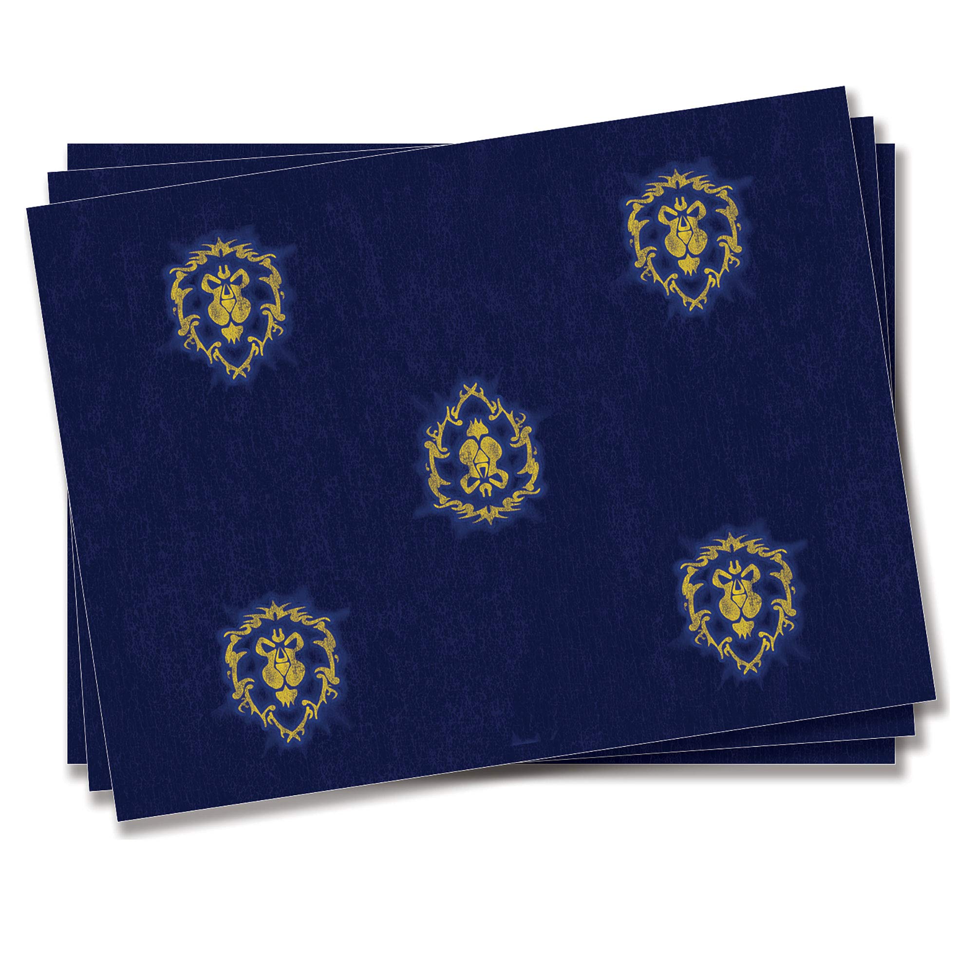 JINX World of Warcraft Alliance Wrapping Paper, 4 Sheets, 24x36 inches