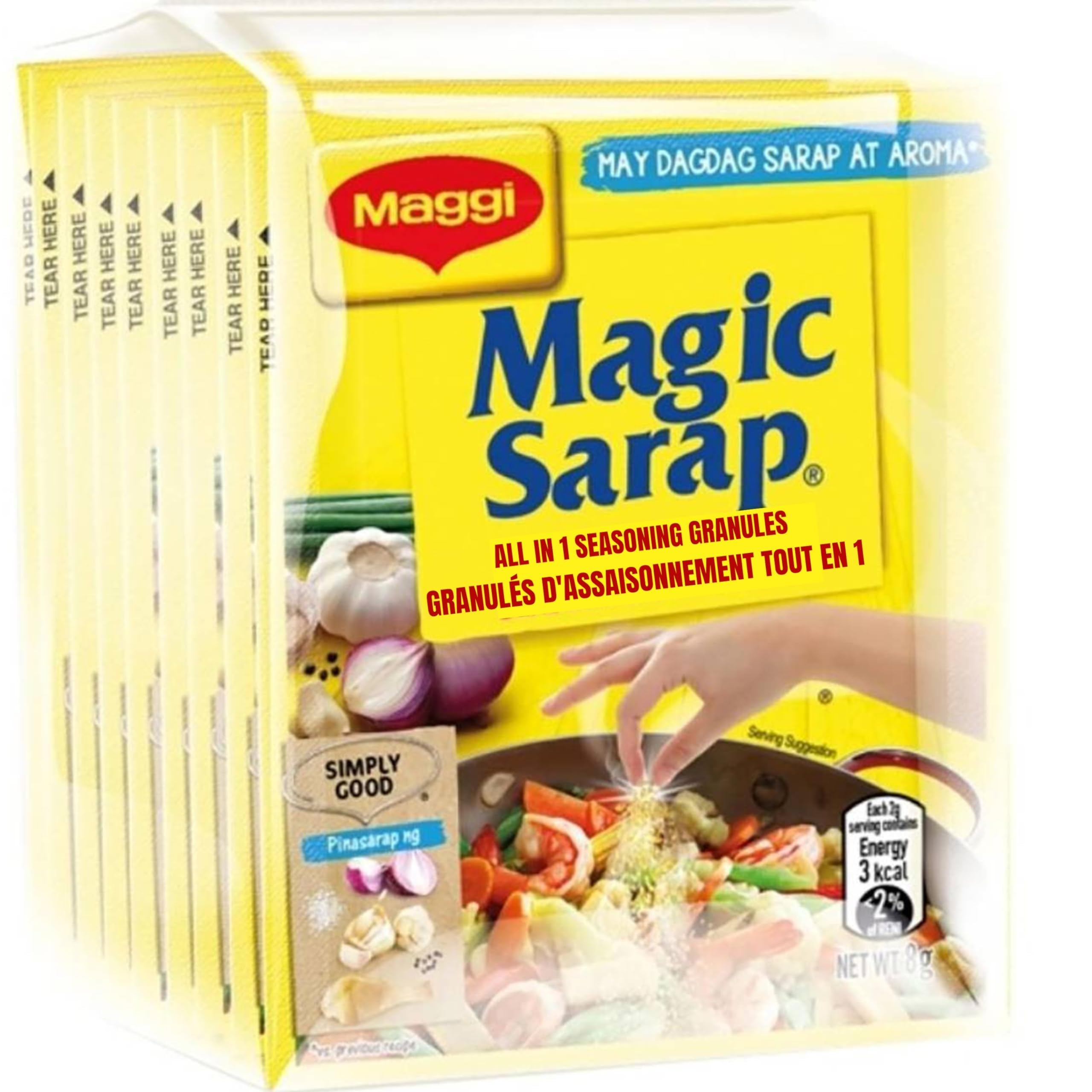 MAGGI - Magic Sarap - ALL IN ONE SEASONING GRANULES - Made with natural flavors - 24 x 8 g / Product of the Philippines