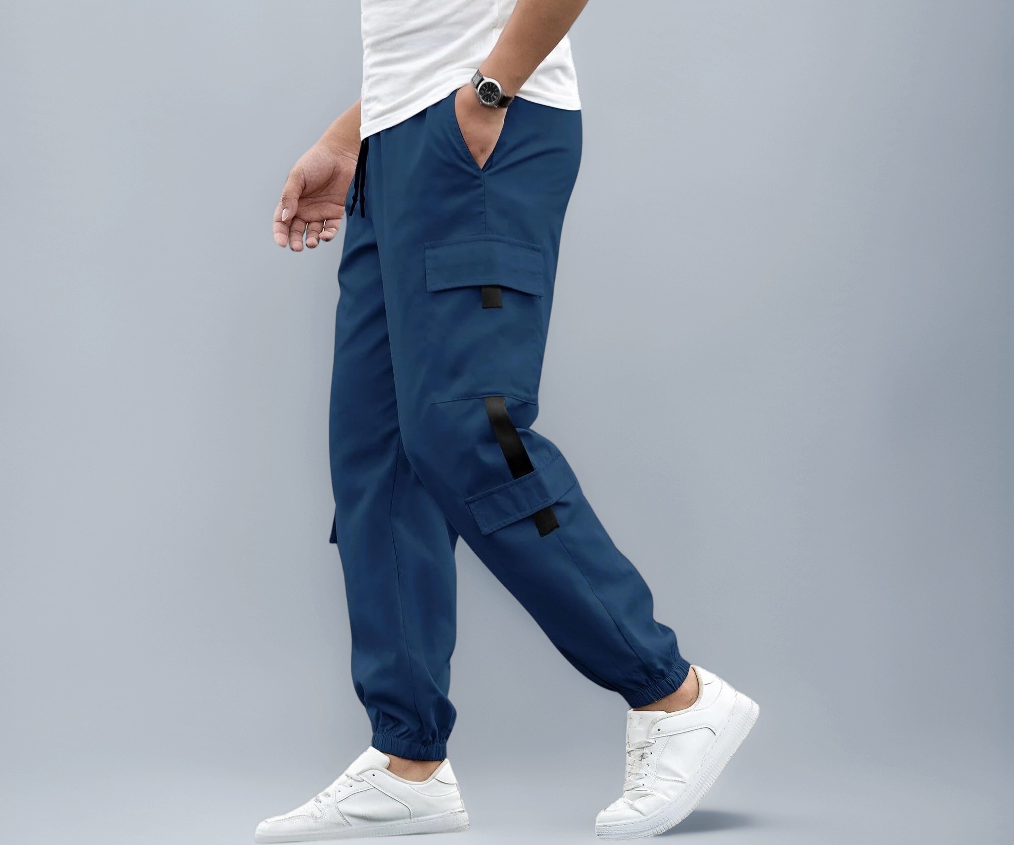 Lymio Track Pant for Men XL Blue - Image 1