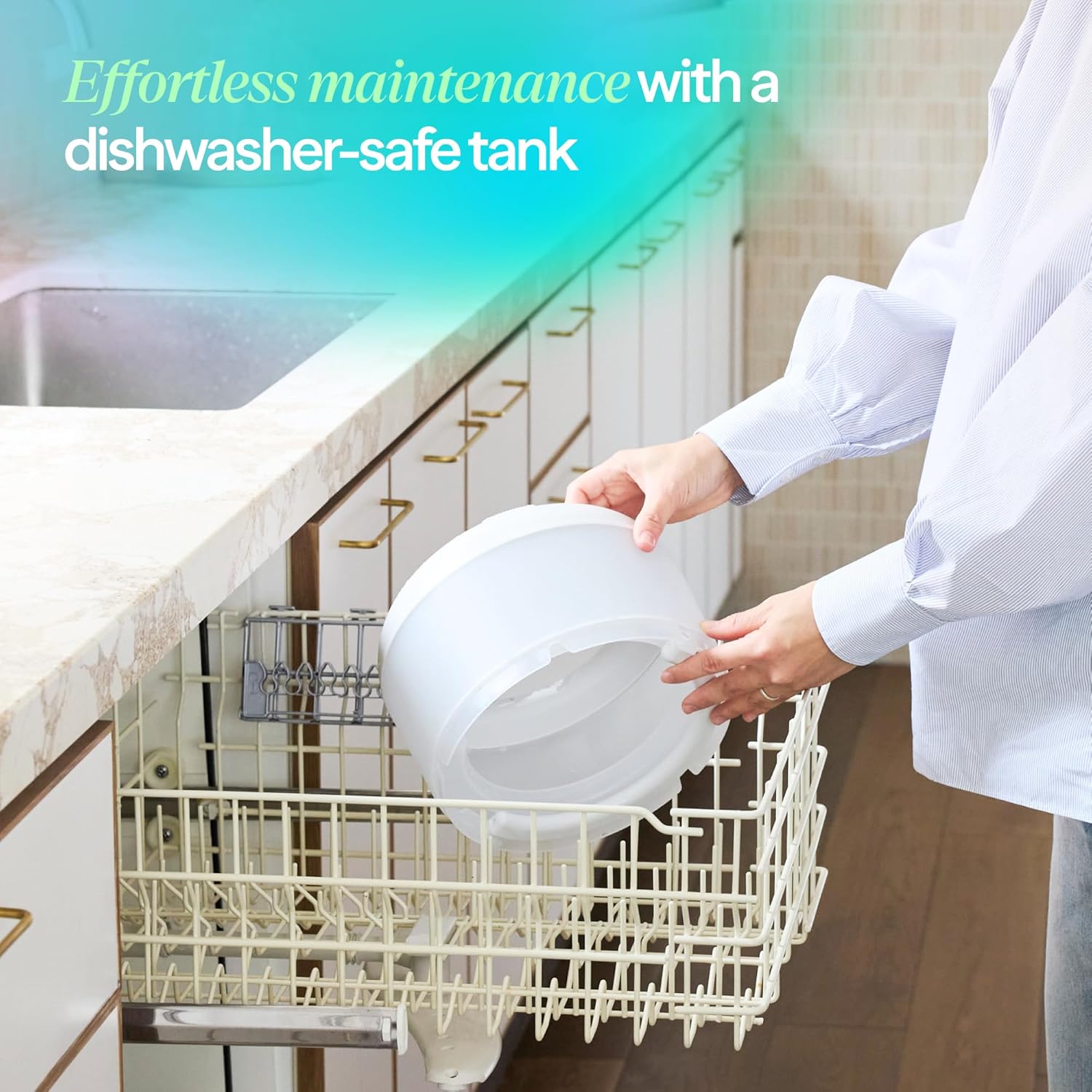 BLUEAIR Premium Smart Humidifier for Large Rooms, Bedrooms, Better Sleep with Evaporative Invisible Mist Tech, Auto Humidify, Easy Top Fill, Smart Control with App, Touchscreen, 3.5L Tank for 48 hours