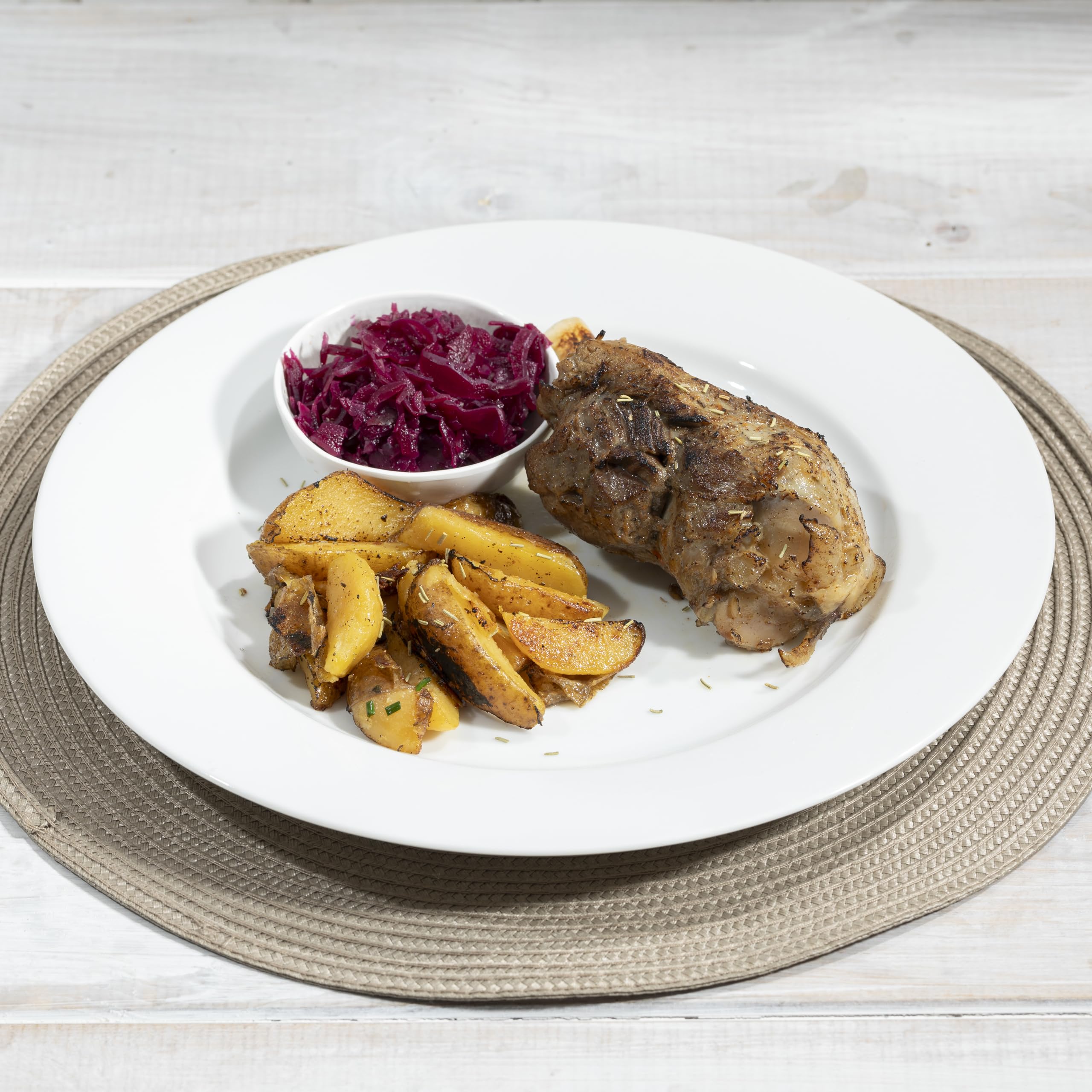 LANDPERLE Lammhaxe ca. 400g | Jarret D'agneau Confit | Lammstelze vakuum-gegart im eigenen Saft & Fett | Lammfleisch mit Knochen ohne künstliche Zusatzstoffe und Geschmacksverstärker (1)