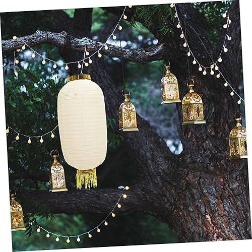 Miniatura 5 de NOLITOY 2 linternas de papel para fiesta, lámpara de sushi colgante, linternas de estilo japonés, pantalla roja, decoración de boda, farol para