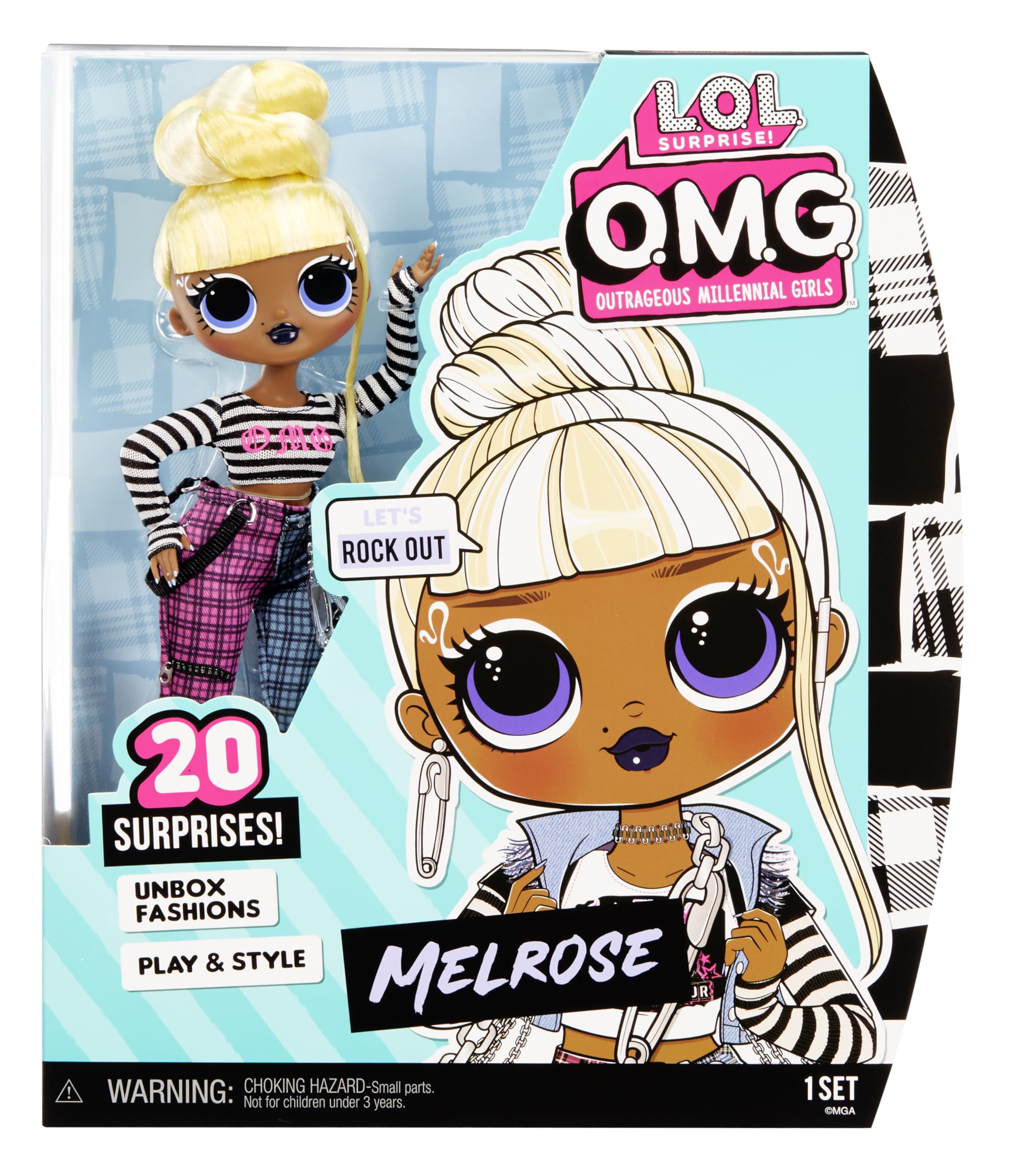 L.O.L. Surprise! 581864EUC LOL OMG Melrose Fashion 20 Surprises β Includes Doll, Outfits, Accessories & Stand-Collectible-Suitable for Kids above 3 Years