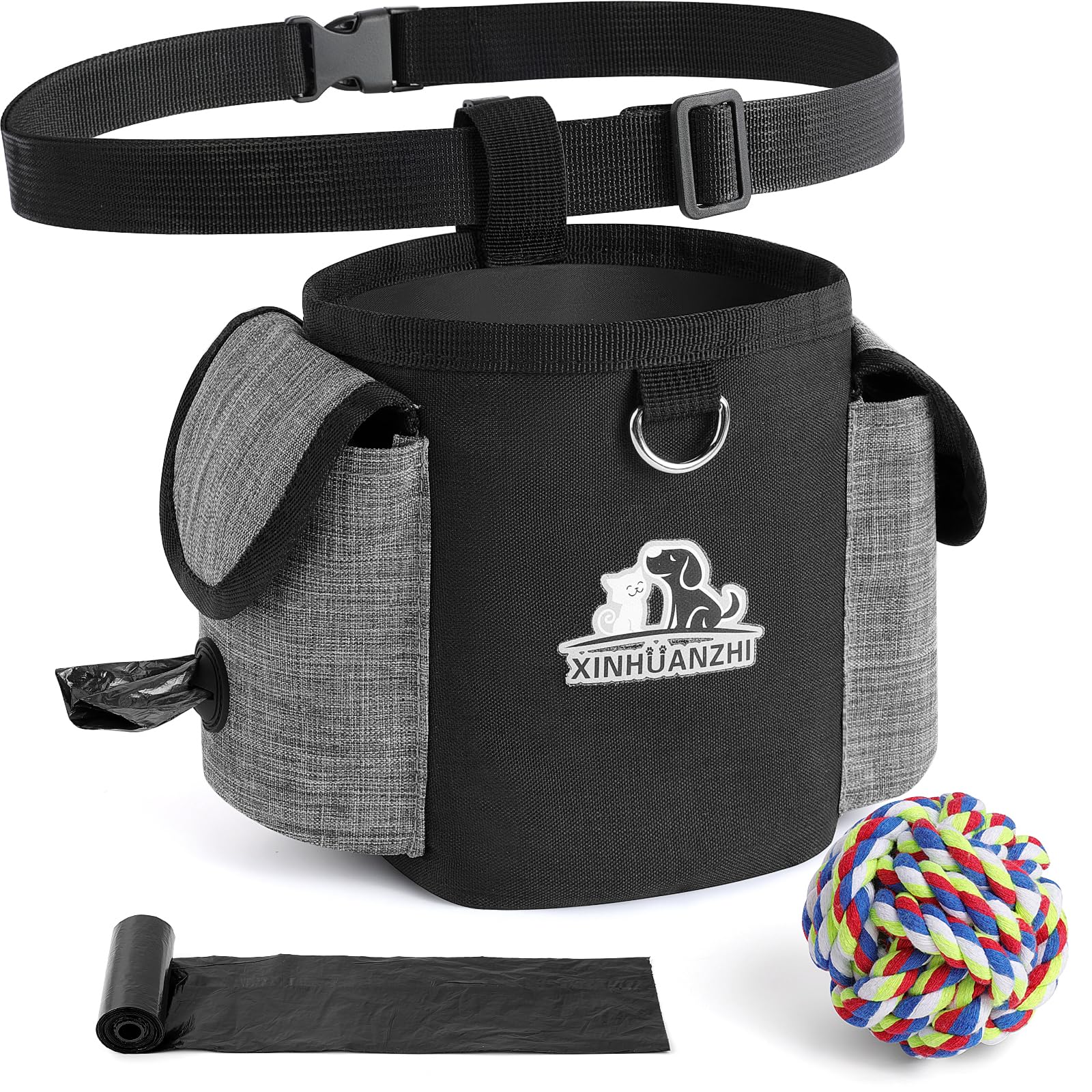 Playexen Bolsa de Golosinas para Perros Set de 3 Bolsa Premios Perro Adiestramiento Bolsas de golosinas para Perros con Caca Perro & Pelota Perro Tela Oxford Bolsa de Entrenamiento Impermeable
