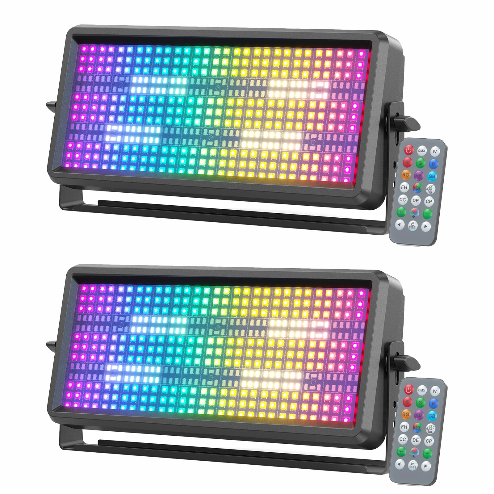 2 pezzi 150W LED RGBW Wallwasher 450 LEDs Barra Luminosa Stroboscopica Effettouce Luce da discoteca con Telecomando per DJ Discoteca Luci da Palco Bar Interno ed esterno Illuminazione