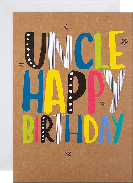 Hallmark Birthday Card for Uncle - Contemporary Text Based Design
