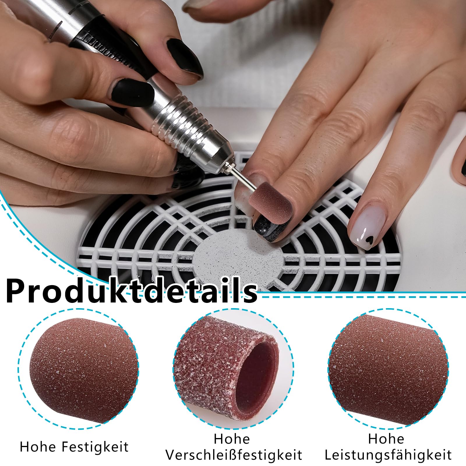 Lot de 120 bandes abrasives pour nail art - Grain 120# - Pour manucure