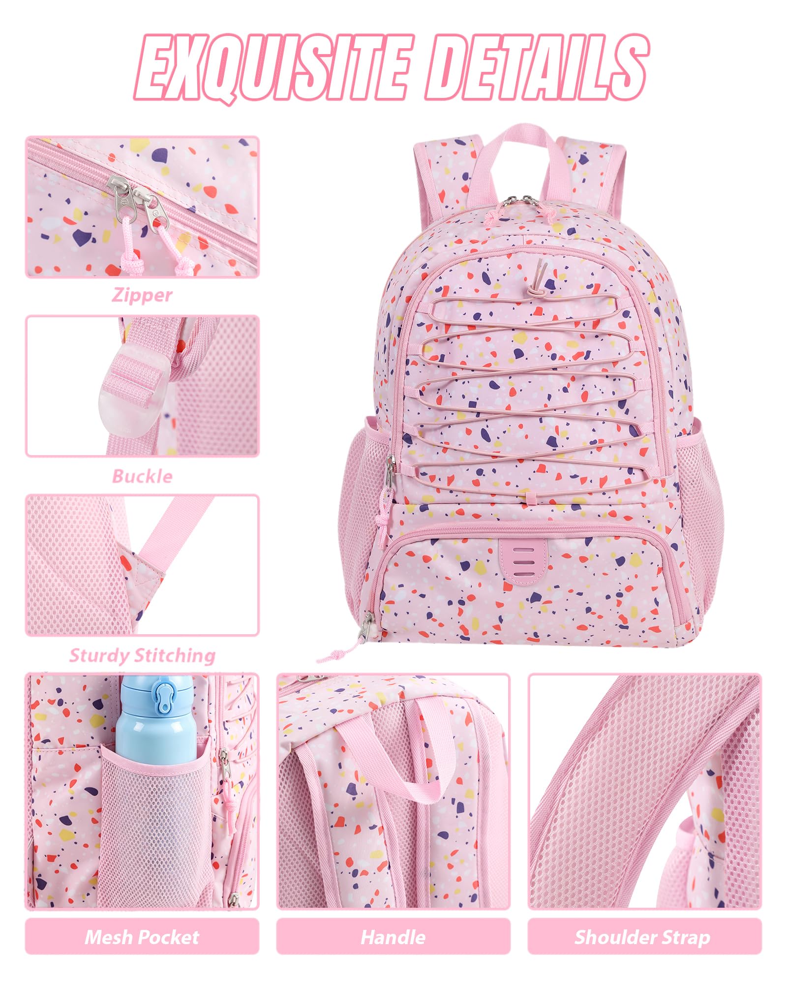 TRAILKICKER Fußball-Rucksack, 32 l, Rosa, Fußballtasche mit Ballhalter, Schuhfach, wasserabweisend, atmungsaktiv, Multisport-Rucksack für Basketball, Volleyball, Fußball, Helm