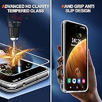 Vista 3 de ANTSHARE Funda para Samsung Galaxy S23 FE, no amarillenta 1 protector de pantalla + 2 protectores de lente de cámara Samsung S23 FE, funda delgada