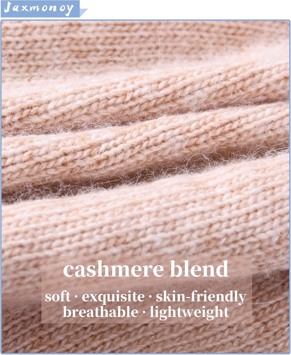 jaxmonoy Slouchy Beanies for Women Winter Lightweight Ladies Knit Hat Cuffed Soft Warm Slouch Beanie Cap - Brown - Image 2