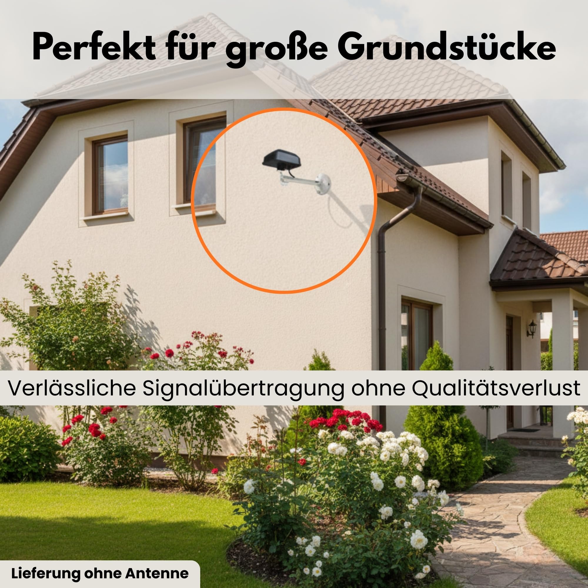 TRONICXL Uchwyt ścienny + kabel przedłużający pasujący do anteny Segway Navimow 10 m akcesoria robot koszący i105E i108E H500E-VF H800E-VF H1500E-VF H3000E-VF przedłużacz kabel antenowy RTK