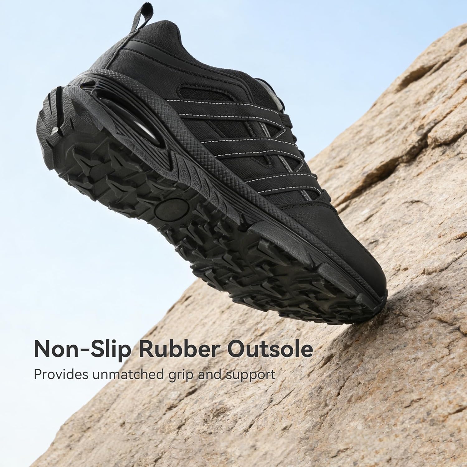 Women's Waterproof Hiking Shoes Wide Work Outdoor Slip-on Arch Support Lightweight Trail Non Slip Trekking Walking Sneaker - Image 3