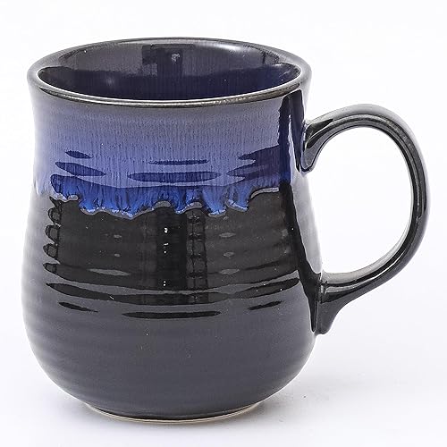 HYTYSKAR 21 oz Large Ceramic Coffee Mugs, Pottery Mug Handmade, Ceramic Tea Cups with Handle for Office and Home, Dishwasher and Microwave Safe (Sky Blue) - Sky Blue