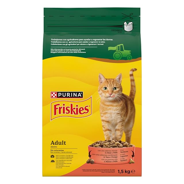 Foto 3 de 8 de Friskies Pienso pienso gato Adulto Pollo 6x1,5 kg