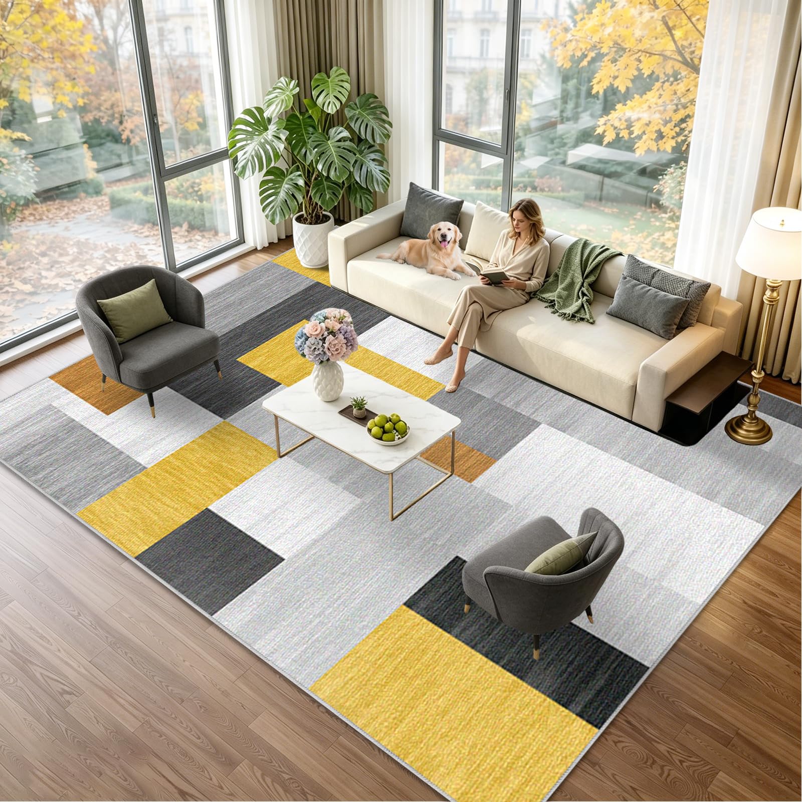 Tapis enfant chambre sécurisé et lavable pour grands espaces