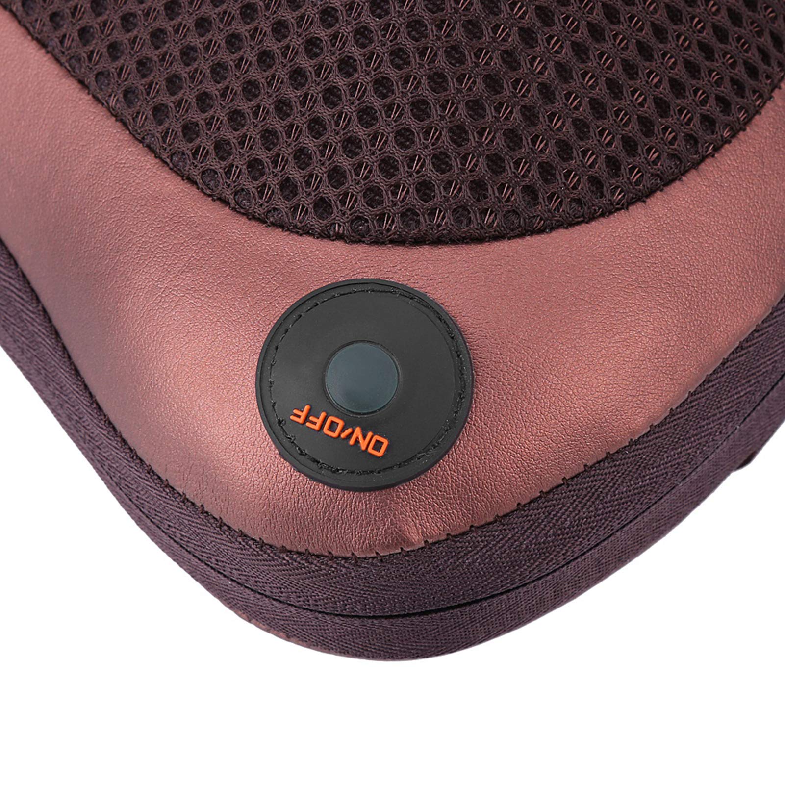Estink Cojín de Masaje Shiatsu para Espalda, Hombros y Cintura, con Protección Contra Sobrecalentamiento, Apagado Automático, Café