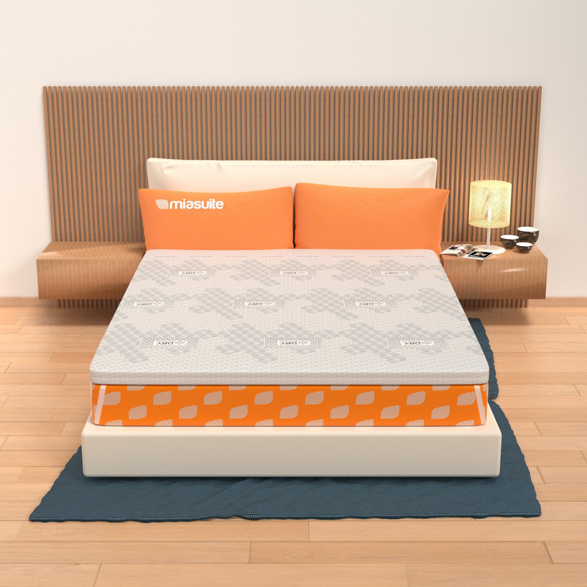 Topper alto 5 cm, misura 160x190, Correttore materasso in Memory Foam - Tessuto Dry Amicor Anti-odore e Anti-microbico - Sfoderabile, Dispositivo Medico, Made in Italy 100%