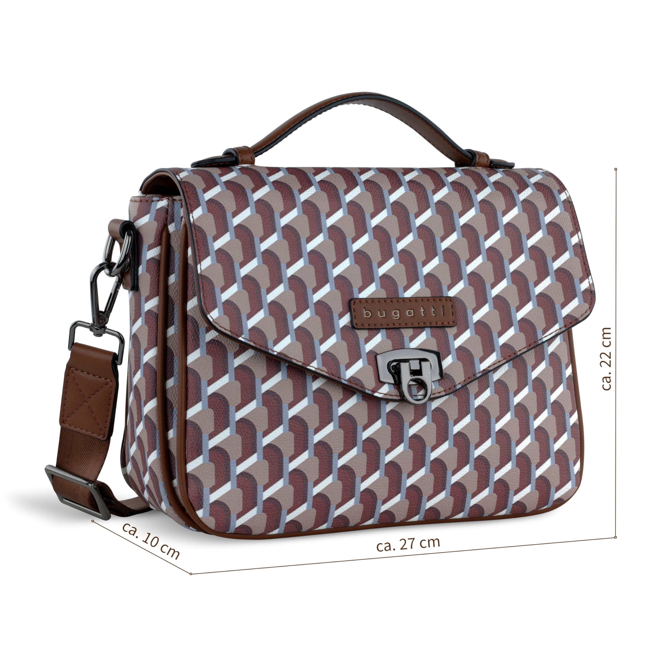 bugatti Ella Classic Bag para mujer, bolso bandolera de piel sintética, bolso de mano
