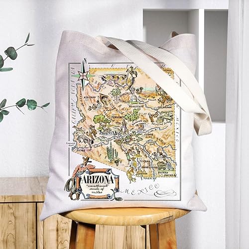 Miniatura 5 de BWWKTOP Arizona State Tote Bag Arizona Souvenirs Regalos Arizona Bolsa de comestibles reutilizable Arizona Regalos de viaje Arizona
