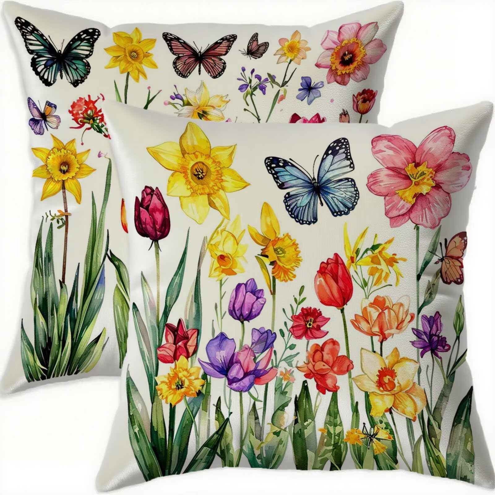 Housse coussin 60x60 velours jaune protège des taches de liquide salon