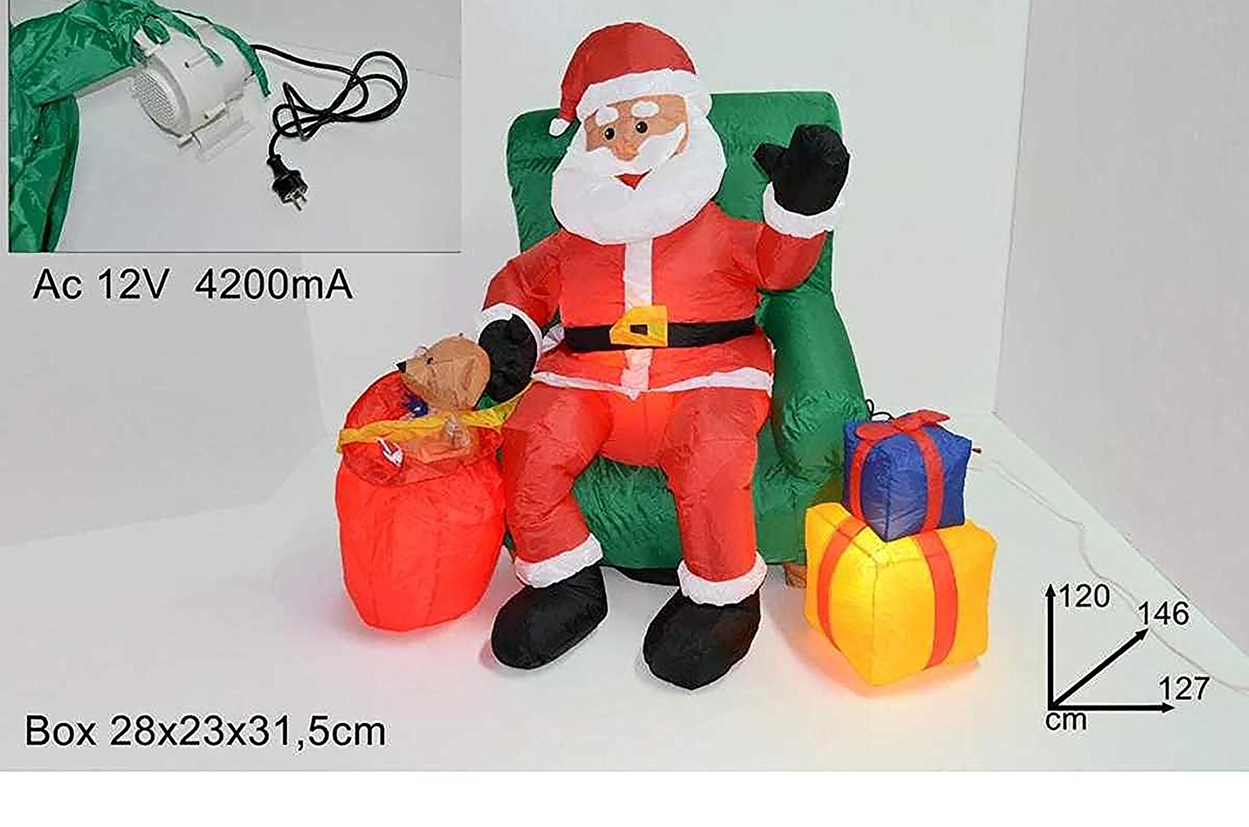 Poltrona Babbo Natale Gonfiabile 2,5x1,8 Mt - Foto 9