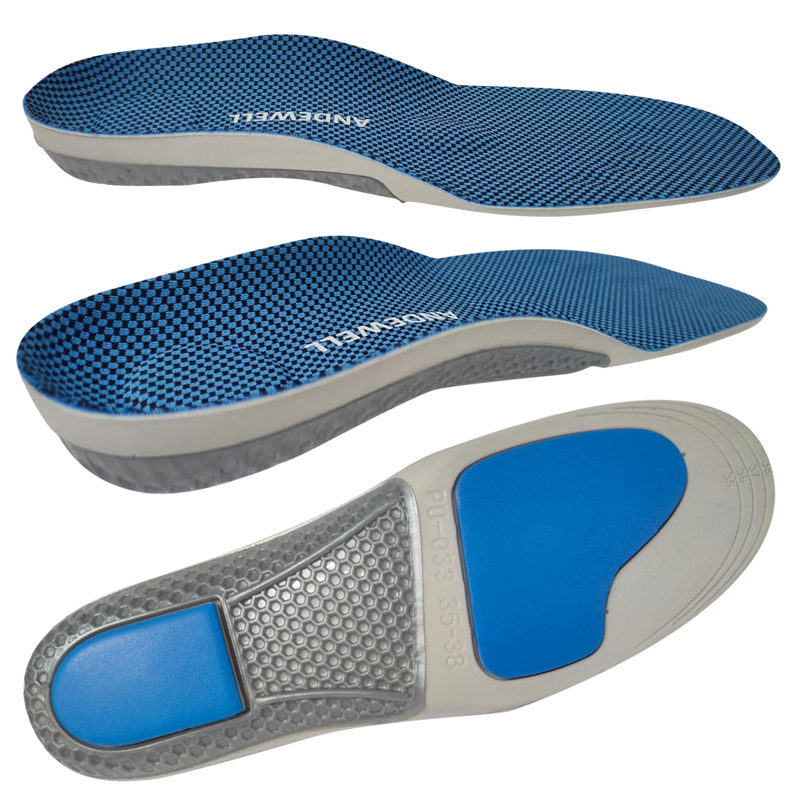 Insoles Men Women Support Shock Absorption Cushioning Sports Comfort