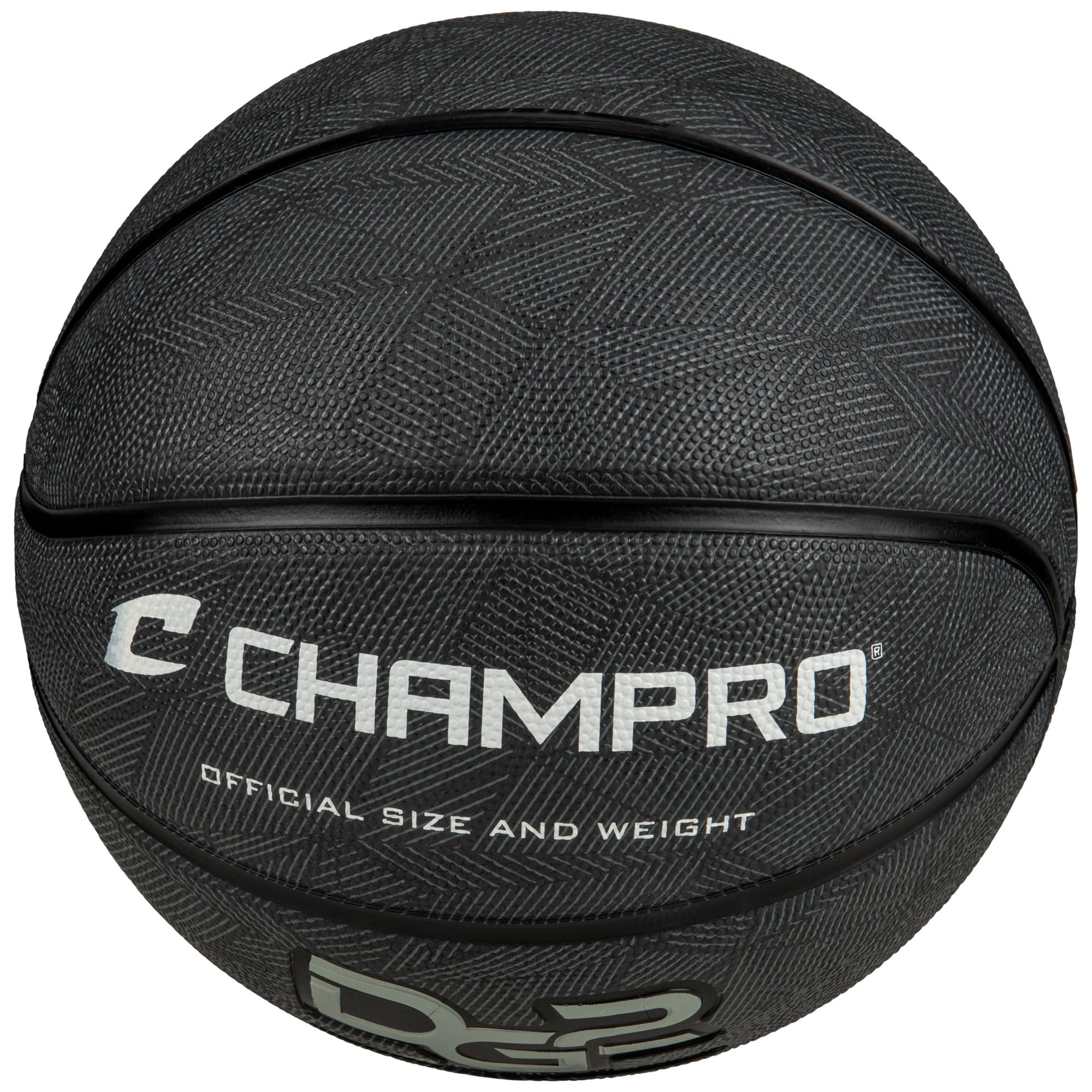 CHAMPRO Dura-Grip 230 gumowa piłka do koszykówki, oficjalny rozmiar, szara