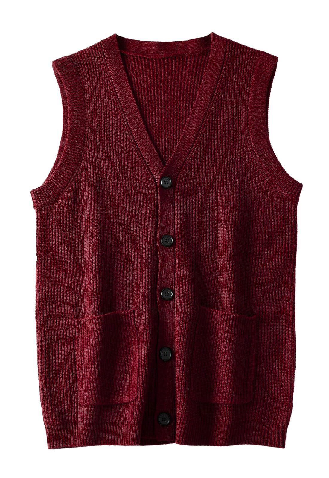 Hommes Pull Vest col en V sans Manches Fendu vêtements pour Hommes