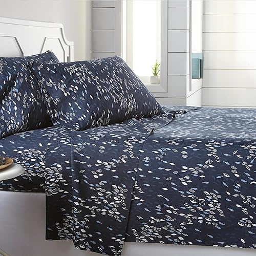 Southshore Fine Living, Inc. - Juego de sábanas estampadas de microfibra, Microfibra, King