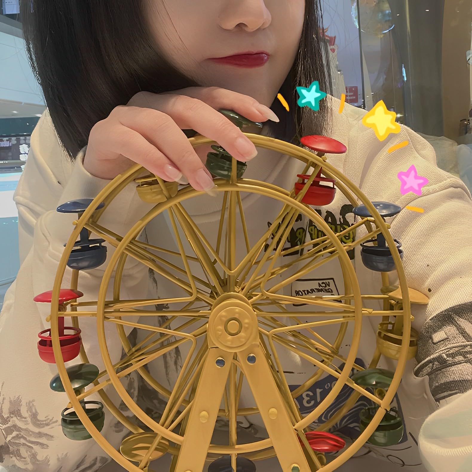 Amazon｜Fiskenet 観覧車 オーナメント 置物 遊園地 セット