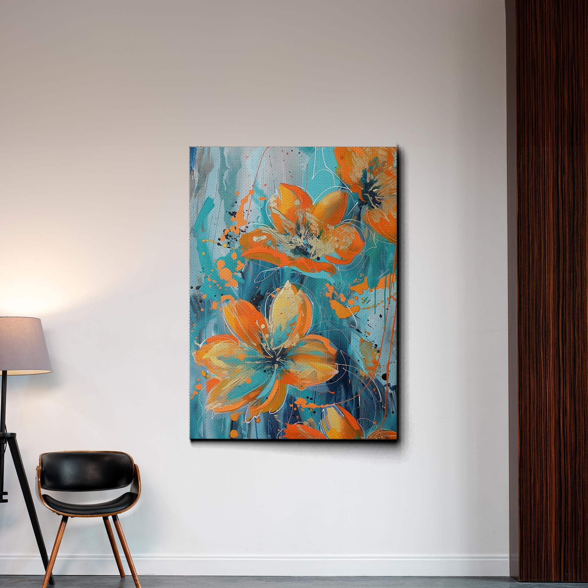 Amazon.com: Flower Painting Textured Wall Art, Abstract Floral Art