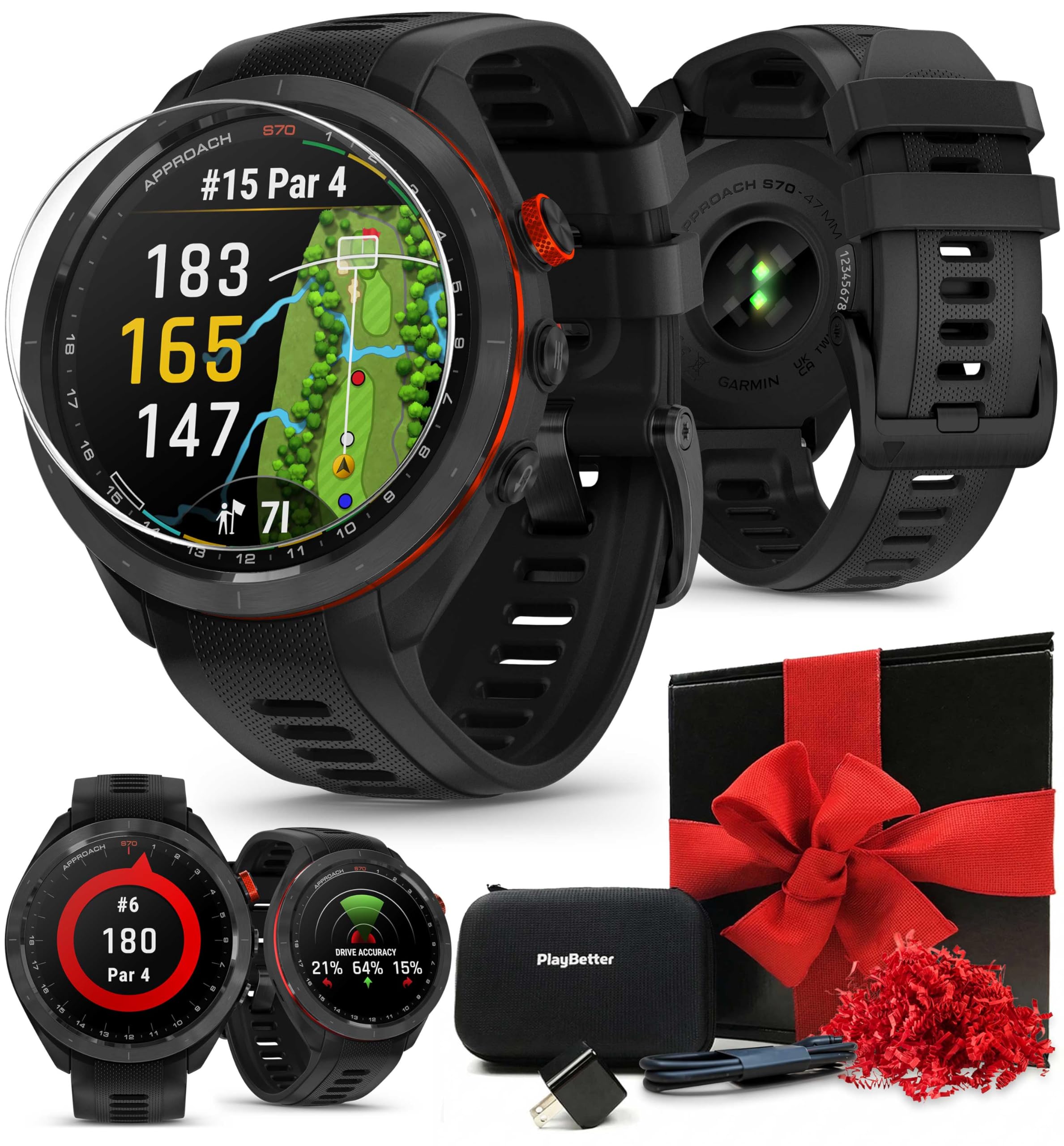 Garmin Approach S70 GPSゴルフウォッチ Amazon.com: Garmin Approach S70 (Black, 47mm) Golf GPS Watch