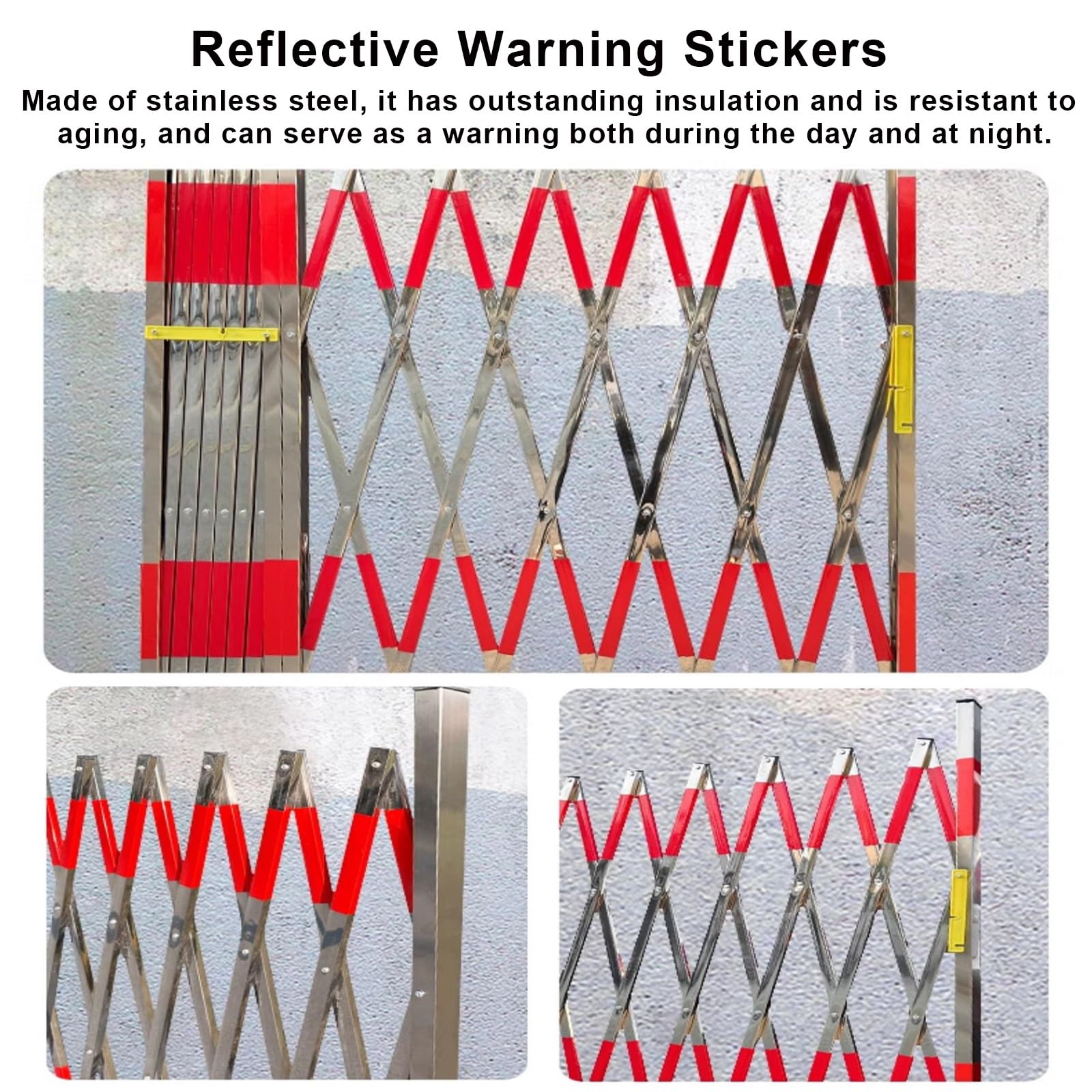 Barricada retráctil y Extensible con Ruedas - Barrera de Seguridad Reflectante portátil para Control de multitudes y gestión de Eventos, diseño Plegable para un fácil Almacenamiento.