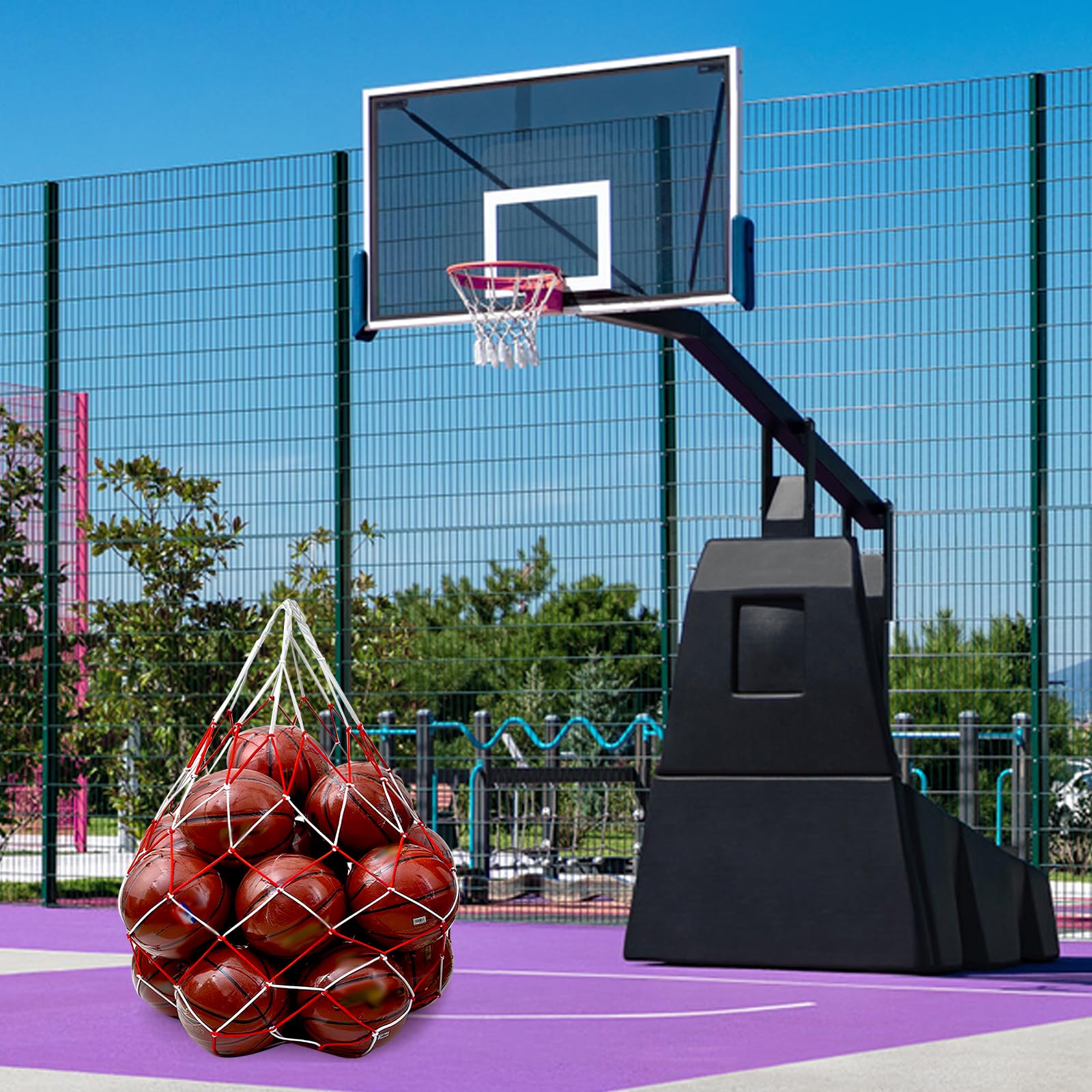Red para pelotas extragrande para fútbol, baloncesto, balonmano y voleibol con correa para el hombro