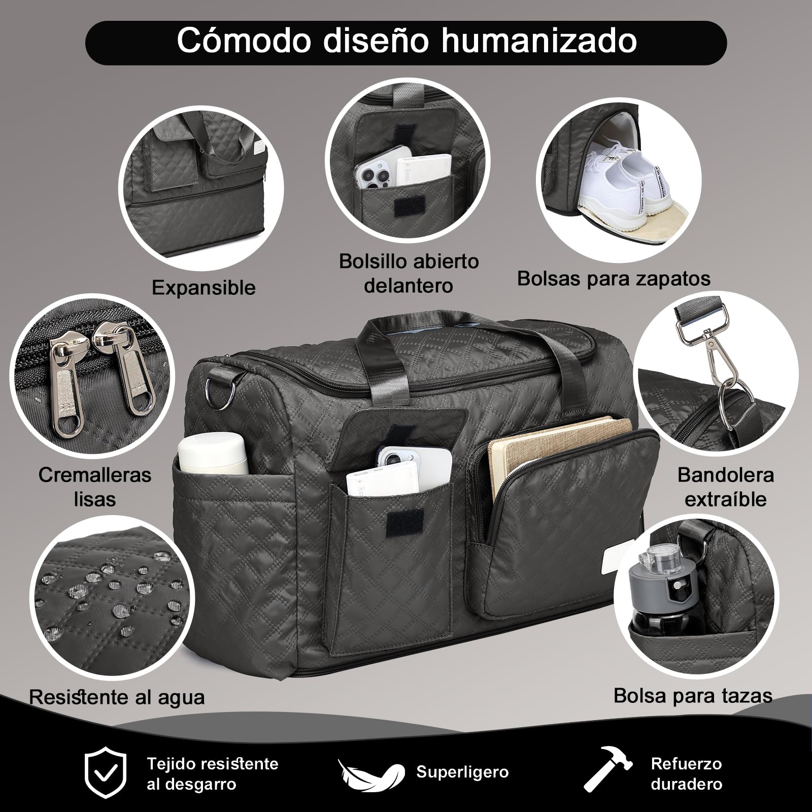 Joyway Juego 6 Maletas ABS, TSA, Ruedas 360° Bloqueables, Neceser y Bolsa