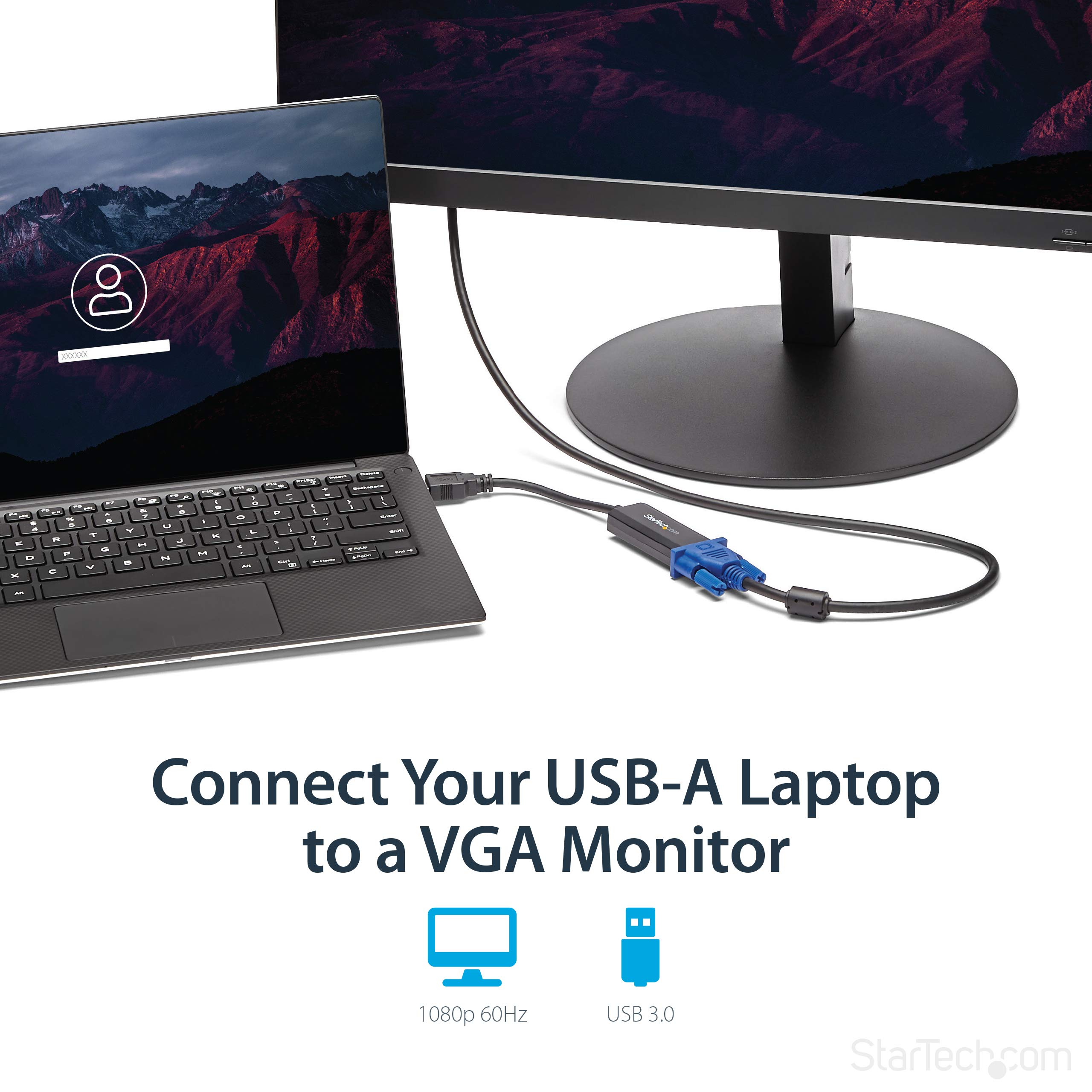 StarTech.com Adaptateur vidéo USB 3.0 vers VGA - Carte graphique externe avec installation du pilote intégrée - 1920x1200 (USB32VGAV)