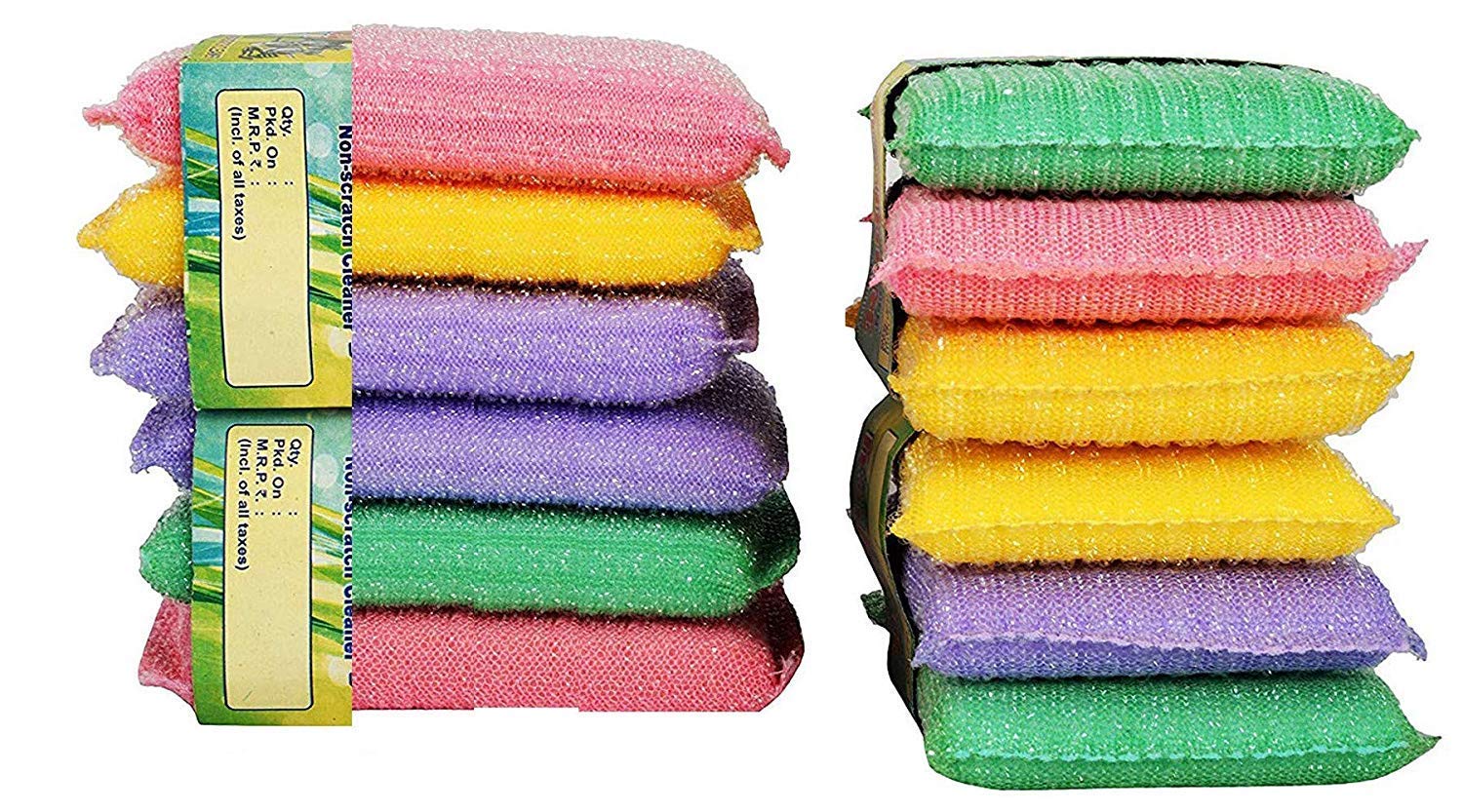 Prime hub Multi Colour Foam Pad Sponge Scrubber Kitchen Scrubber for Dish/Utensils/Tiles Cleaning Heavy Quality (12)-image-28
