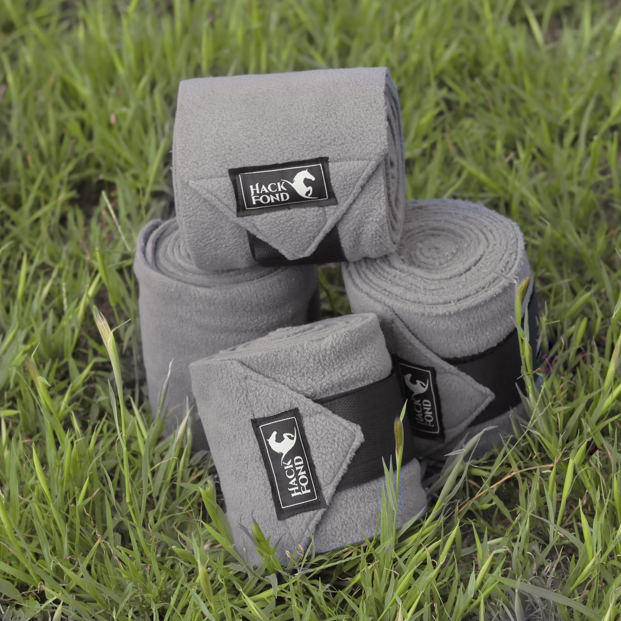 HackFond Horse Polo Leg Wraps, 10' Long Fleece Polo Wraps for Horses Set of 4, Horse Leg Bandages Stable Supplies Equestrian Boots Horse Leg